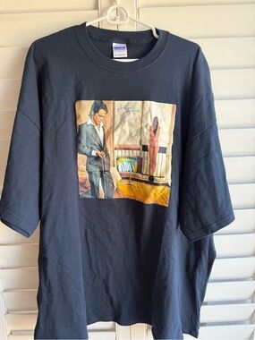 Robert Palmer Pressure Drop Album Cover Black Graphic Tee with Retro Print